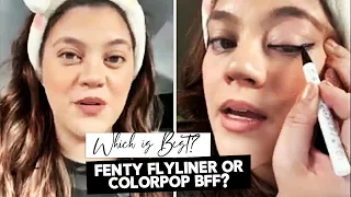 Which Black Liquid Eyeliner is Best? Fenty Flyliner vs. Colorpop BFF? |samiikiins