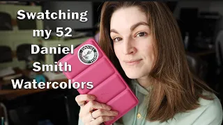 Swatching my Daniel Smith Palette - 52 pan palette