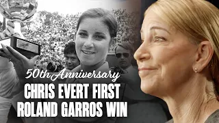 Chrissie Evert celebrates the 50th Anniversary of her first Roland Garros title 🇫🇷 🏆