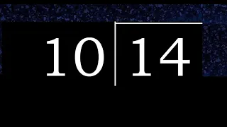 Dividir 14 entre 10 division inexacta con resultado decimal de 2 numeros con procedimiento