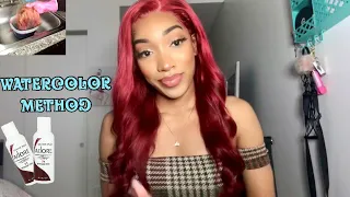 Watercolor method | Dye hair QUICK with Adore hair dye ❤️ ft.YOOWIGS