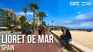 Lloret De Mar Beach, Costa Brava, Catalonia - 🇪🇸 Spain [4K HDR] Walking Tour