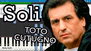 Toto Cutugno - Soli [Piano Tutorial | Sheets | MIDI] Synthesia