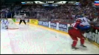ЧМ-2012 по хоккею Россия-Финляндия (6:2) полуфинал (5-ый гол)