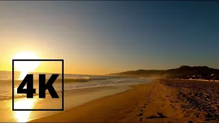 ASMR 🎧 Zuma Beach, Malibu ⛱ 4K Sunset Beach Walk 📽 3D Binaural Ocean Waves for relaxing, sleeping