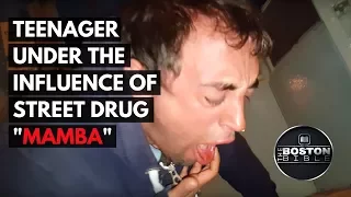 SHOCKING : Guy under the influence of the street drug "Black Mamba"