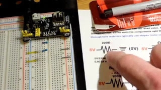 Beginner basic electronics resistor component introduction and circuit multimeter measurements