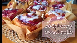 Raspberry Sweet Rolls with Whole Wheat | Raspberry Swirl Buns |