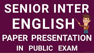 Senior Inter English Paper Presentation || Inter 2nd year || AP & TS || BY NGP PHYSICS