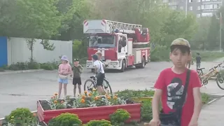 Russian fire truck responding compilation command van with siren yelp