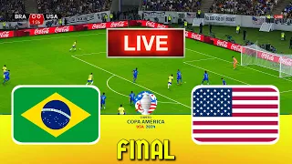 BRAZIL vs USA - Copa America 2024 Final | Full Match All Goals | Live Football Match