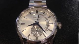 The movement of the hands on the Seiko Presage SSA303J1