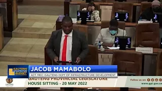 MEC Mamabolo delivers the Gauteng Department of Infrastructure Development 2022/2023 Budget