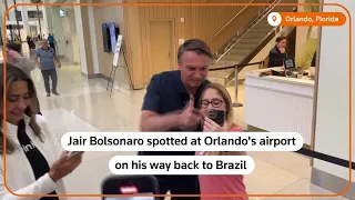 Jair Bolsonaro at Florida airport to return to Brazil