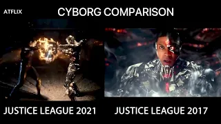 Justice League 2017 vs 2021 Comparison: Steppenwolf Tunnel Fight Cyborg (Zack Snyder vs Joss Whedon)