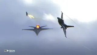 Extreme action! UKraine Female F-16 Viper Pilot Perform Insane Maneuvers to Intercept Enemy aircraft