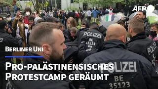 Polizei räumt propalästinensisches Protestcamp an Berliner Uni | AFP