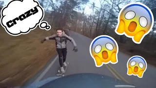 DOWNHILL LONGBOARDING 😱!!CRAZY SAVE!!😱