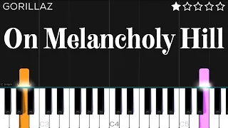 Gorillaz - On Melancholy Hill | EASY Piano Tutorial