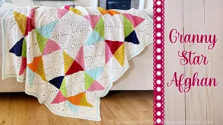 EASY CROCHET: Two-Tone Granny Star Afghan & Pillow (Beginner Friendly!)