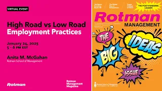 High Road vs. Low Road Employment Practices | Anita M. McGahan