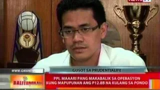 BT: Prudentialife plan inc., suspendido ang operasyon