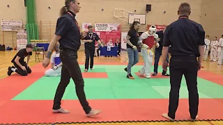 Nazar Horbatovski Kumite chłopców 15-16lat +65kg pierwszy ippon Puchar Wielkopolski Turek 20.04.2024