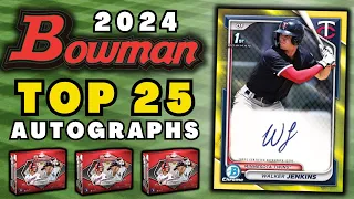 Top 25 Autographs on the 2024 Bowman Baseball Checklist | Baseball Cards | MLB Top Prospects