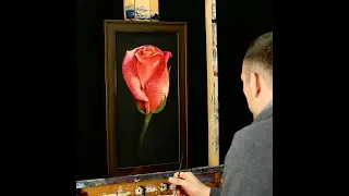 Acrylic Rose Painting Time Lapse - Floral Artwork by Tim Gagnon