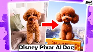 Disney Pixar AI Dog. Movie posters