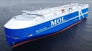 5 biggest roro ship in the world / world biggest car carrier ship