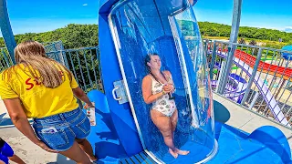 🌈 Colorful Waterslides at AquaColors Waterpark Poreč 🇭🇷