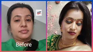 Reception Party Guest Makeup Look |Traditional Indian wedding guest Makeup Look| Puja Makeup LOOK |