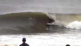 Surfing - Crowded Lineup - Long Beach, New York - Hurricane Swell