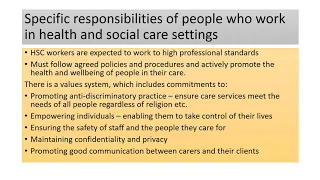 BTEC RQF Level 3 - Unit 2 - PPt: Care assessment and care planning