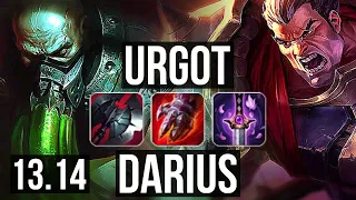 URGOT vs DARIUS (TOP) | Rank 3 Urgot, 4/1/13, 1.2M mastery, 300+ games | EUW Grandmaster | 13.14