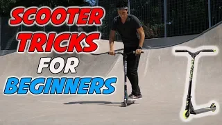 5 BASIC SCOOTER TRICKS AT SKATEPARK