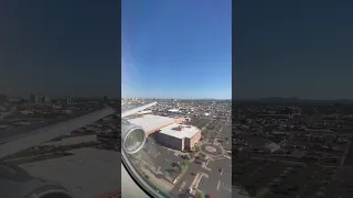 Passing Downtown Phoenix on Approach and Landing in to Sky Harbor International