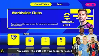 eFOOTBALL Pes 2023 Ppsspp Latest Transfer 2023 Update Face , Menu & Kits  Camera Ps5 HD Graphic