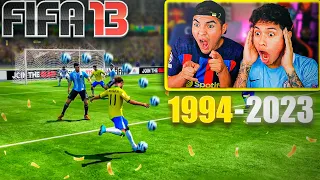 TIROS CON EFECTO desde FIFA 94 hasta FIFA 23 😱 *Goles IMPOSIBLES*