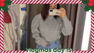 Vlogmas day 15 - Lunea mergem la mall | Hai cu mine in cabina de proba | Psst: la HM sunt reduceri