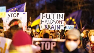 Ukrainer demonstrieren für Unterstützung gegen Putin