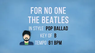 For No One - The Beatles - Karaoke Male Backing Track