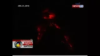 Lava fountaining o pagdausdos ng nagbabagang lava, ipinamalas ng Bulkang Mayon