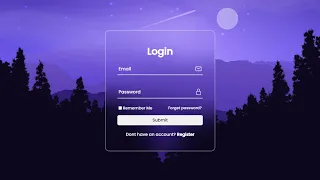 Animated Login form using Html & Css only || How to create a Login form in Html