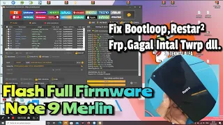 Cara Flash Redmi Note 9 Merlin Bootloop,Restar,Frp,Gagal Intal Twrp Dll By UnlockTool