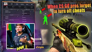 Когда профи CS:GO забывают отключить читы в оф. матчах | Моменты VAC