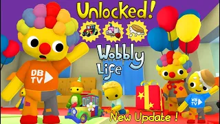 NEW WOBBLY LIFE UPDATE v0.8 WE UNLOCKED CLOWN CAR, PIE IN FACE HAT, BATHROOM WOBBLY CLOTHES