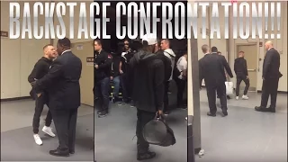 CONOR MCGREGOR AND TYRON WOODLEY BACKSTAGE CONFRONTATION!!! (Full story)