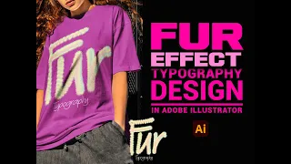 FUR EFFECT TYPOGRAPHY DESIGN #text effect illustrator#blend